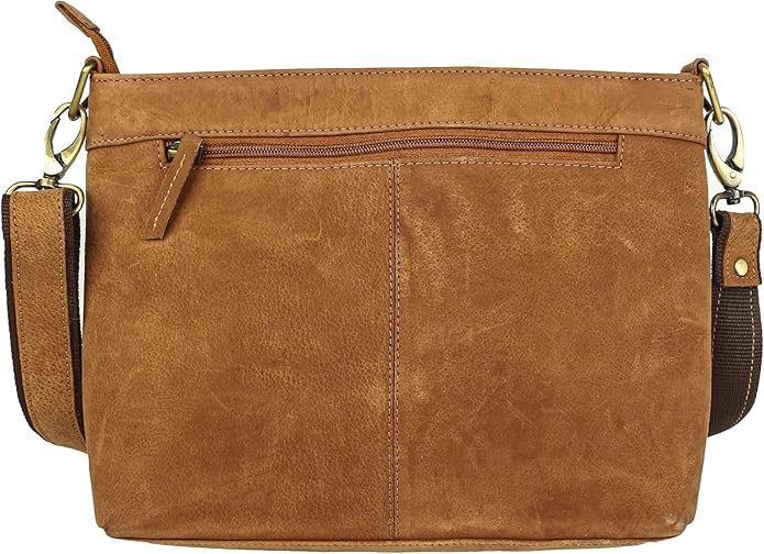 Vintage Small Genuine leather Multi Pocket Shoulder Purse Women's Crossbody Handbags satchel